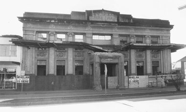 Photograph, Maroondah Highway Central, Ringwood. Demolition of Ringwood Town Hall - 1971