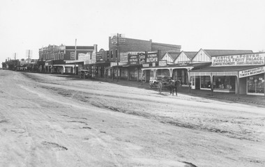 Photograph, Maroondah Highway Central, Ringwood. Shops in Main Street, 1926