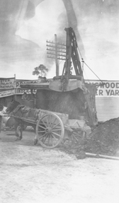 Photograph, Maroondah Highway Central, Ringwood. Roadworks on Maroondah Highway at corner Warrandyte Rd, 1935