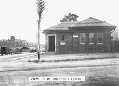 Photograph, The old Ringwood Post Office (our third) at the corner of Maroondah Highway and Ringwood Street, Ringwood - c. mid 1930s