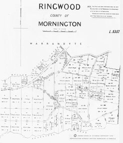 Photograph, Parish map of Ringwood, County of Mornington - 1878