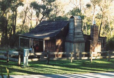 Photograph, Replica Antimony Miner's Cottage and Poppet Head at Ringwood Lake Park - May 1987