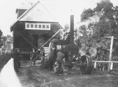 Photograph, Moving Church of England, Ringwood. 1924