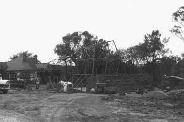 Photograph, C of E being built Warrandyte Road. 2/5/70