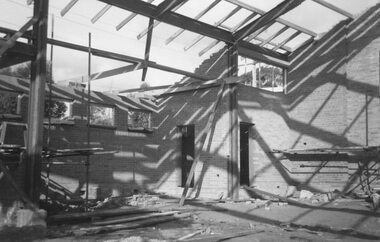 Photograph, Building new Methodist Church, cnr Station Street and Greenwood Ave., Ringwood - 1963