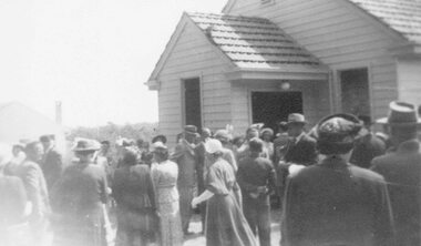 Photograph, Opening Heathmont Methodist Church, 1952, by Dr. H. Wood