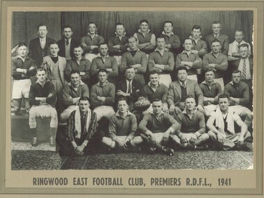 Photograph, Ringwood East Football Club, Premiers R.D.F.L., 1941  (2 photographs)