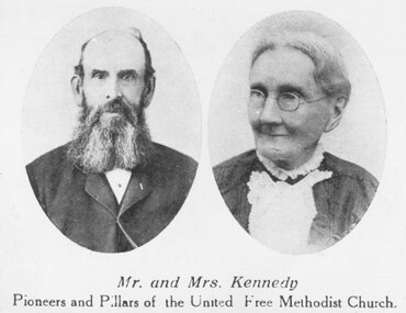 Photograph, Mr. & Mrs. Kennedy - Pioneers and Pillars of the United Free Methodist Church. c1880's