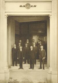 Photograph, Ringwood Borough Council.  Councillors, officers and architect and builder of Town Hall 1927