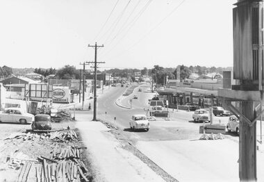 Photograph, Maroondah Highway from cool store site - looking west, 1960