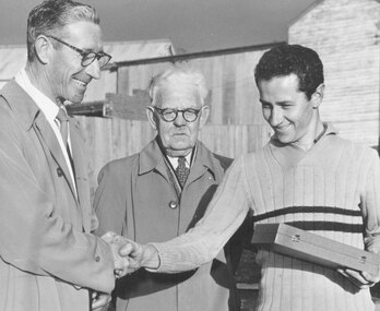 Photograph, Cr. F. Corr, A.V. McArthur, Ray Pathe (cycling). c1950's