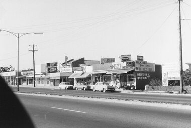 Photograph, Maroondah Highway West, Ringwood- 1969. West End Shopping Centre