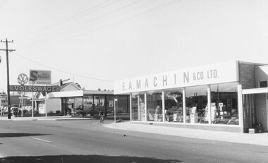 Photograph, Volkswagen Dealership and E. A. Machin showrooms May 1969