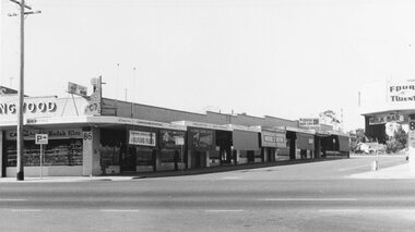 Photograph, 86 Maroondah Highway - Ringwood Shopping Centre businesses. 1969