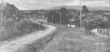 Photograph, Maroondah Highway West, Ringwood- c1909. View of Whitehorse Road, Ringwood from Heatherdale Road area