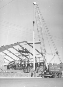 Photograph, New Ringwood Methodist Church under construction, cnr Station Street and Greenwood Ave, 1963