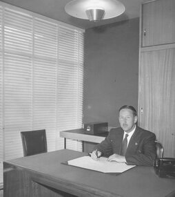 Photograph, New E.S.A. Bank manager, Mr. Harrison. c1960