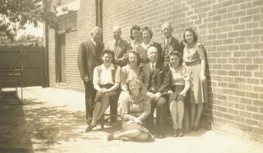 Photograph, Ringwood council staff.  Cr. J.K. McCaskill seated. 1944