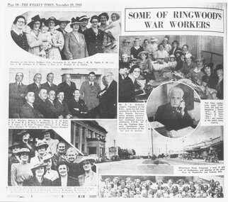 Newspaper Article, Some of Ringwood's War Workers - Weekly Times Article 1944