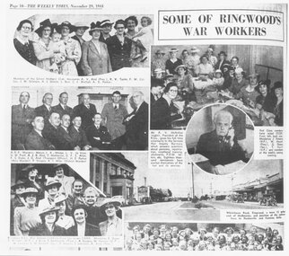 Photograph, Some of Ringwood's War Workers - Weekly Times Article 1944