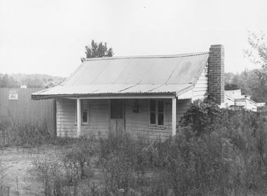 Photograph, Ringwood miners cottage (1873) prior to disassembly February 1975