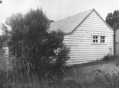 Photograph, 1873 Miners Cottage in 1975.  West wall