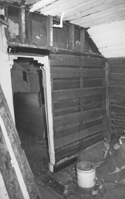 Photograph, Dismantling Ringwood miners cottage in 1975 - Inside view