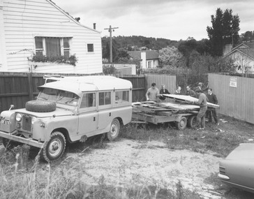 Photograph, Dismantling Ringwood miners cottage in 1975