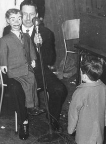 Photograph, Maroondah Pre-School Fete, 1960. Ron Blascott performing