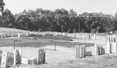 Photograph, Heathmont Bowling Club- foundations for clubrooms. c1960's