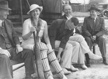 Photograph, Politicians and Councillors at Cricket(undated but probably c1946)