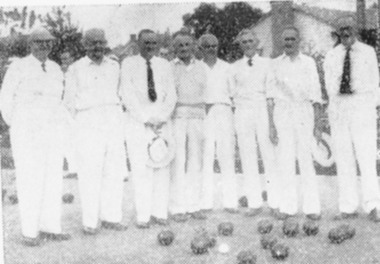 Photograph, Ringwood Bowling Club members, 1961