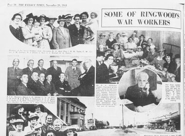 Photograph, Some of Ringwood's War Workers (photo collages) 1944