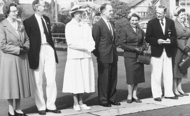 Photograph, Ringwood Bowling Club- Green Opening Day, 1960. Officials and Members, 1960, 15/09/1960