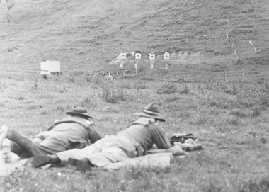 Photograph, Ringwood Rifle Club Shooters at Lilydale Range, 1962