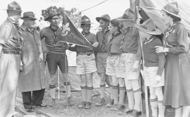Photograph, 1st Heatherdale Scout Group. Len Free Scoutmaster, c1959