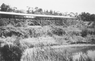 Photograph, Norwood High School - frame under construction