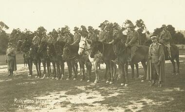 Photograph, Ringwood Light Horse Regiment at Ringwood Carnival 1909