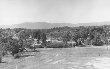 Photograph, View from Ringwood Civic Centre.  East Ringwood oval can just be seen - 1973