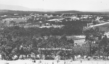 Photograph, Birds eye view of Ringwood taken from Loughnans Hill. 1912