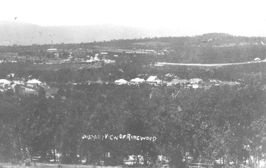 Photograph, Distant view of Ringwood from Loughnans Hill - 1912