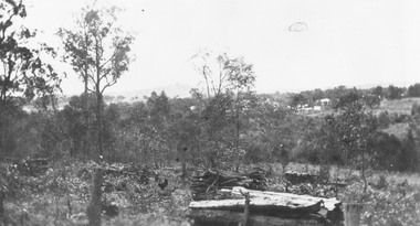 Photograph, View from Herman Pump's orchard, Heathmont near Royal Avenue.  Looking towards Bedford Rd. and Ringwood (undated)