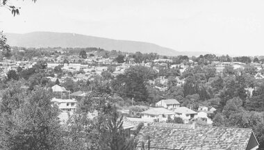 Photograph, View of the Dandenongs from Loughnan Hill (no date)