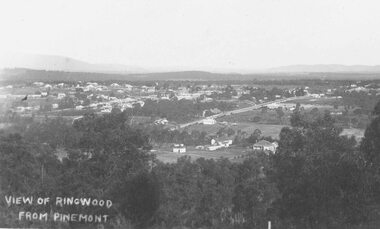 Photograph, View of Ringwood from Pinemont. c1924
