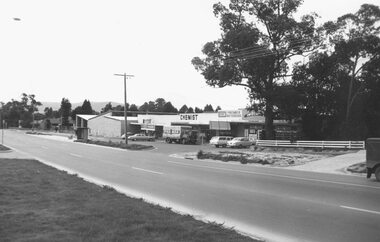 Photograph, Canterbury Road shops, corner Armstrong Road, Heathmont, looking east - 1973