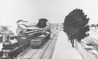 Photograph, Ringwood railway station looking east circa 1920's