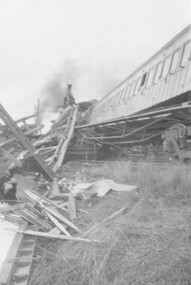 Photograph, Train smash, Croydon, 10 Feb. 1935. 3 photos