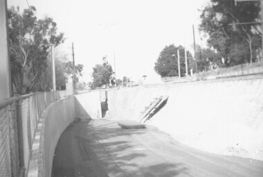 Photograph, Bedford Road railway works, 8/1979. Four photographs