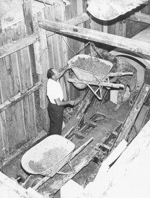 Photograph, Concreting drainage tunnel under railway at East Ringwood, 1967