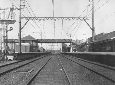 Photograph, Ringwood Railway Station looking west, 1974